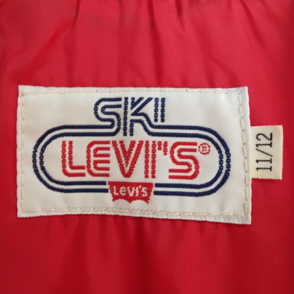 SKI Levi's Vintage Jacket Women's Size 11/12 Ski Jacket Red White Blue Gingham - Picture 10 of 14